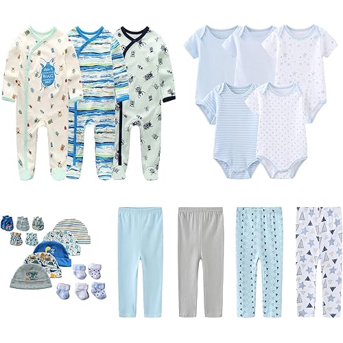Newborn Layette Gift Set 27-Piece Baby Girl Clothes Bodysuits, Pants Essentials and Accessories 0-6Months