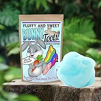 Vista 4 de Gears Out Bunny Toots - Caramelo de algodón divertido - Divertida cesta de Pascua - Relleno de calcetines - Bunny Toots - Algodón de azúcar