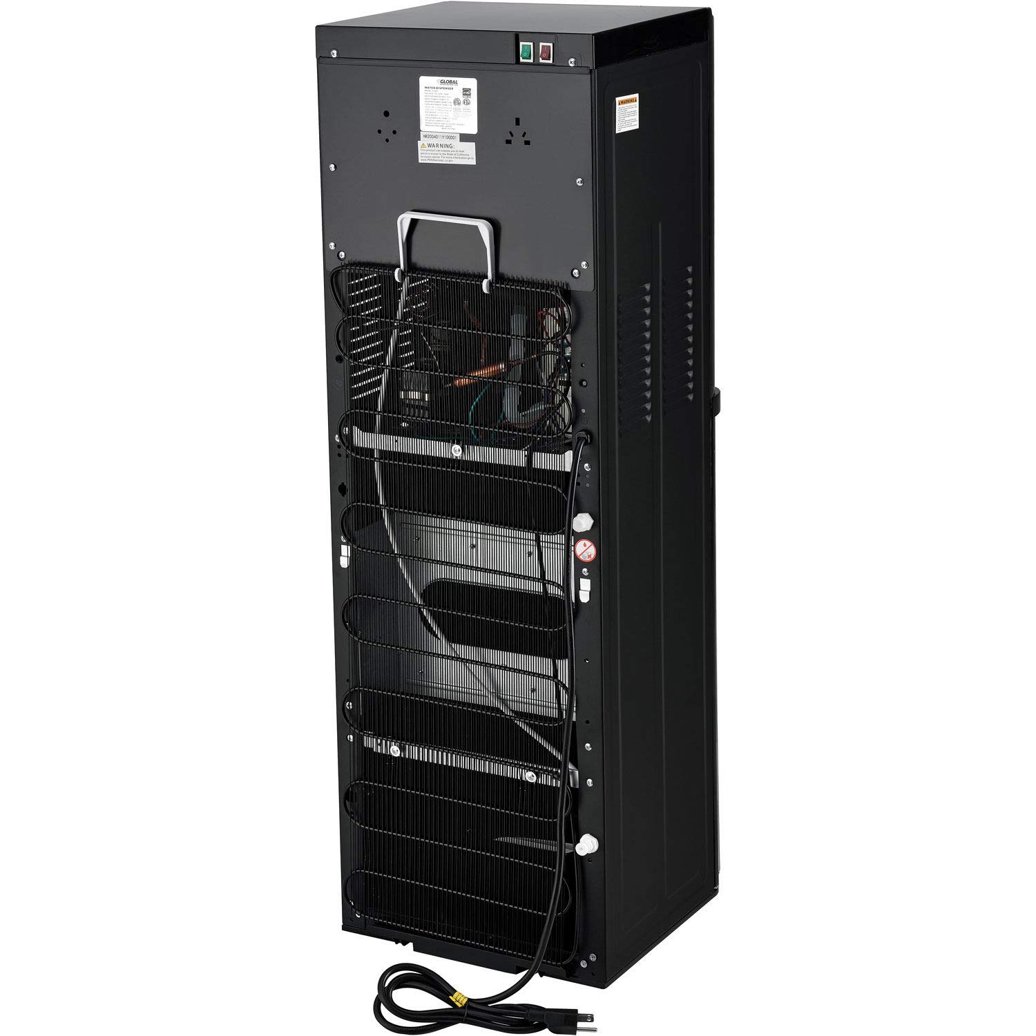 Global Industrial Non-Filtered Tri-Temp Water Dispenser, Black with Stainless