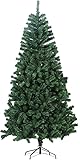 SKYGREEN | Árbol de Navidad Artificial 2.10 M – 1000 Ramas – Verde – Soporte de Metal – Pino Navideño Frondoso – Interior y Exterior