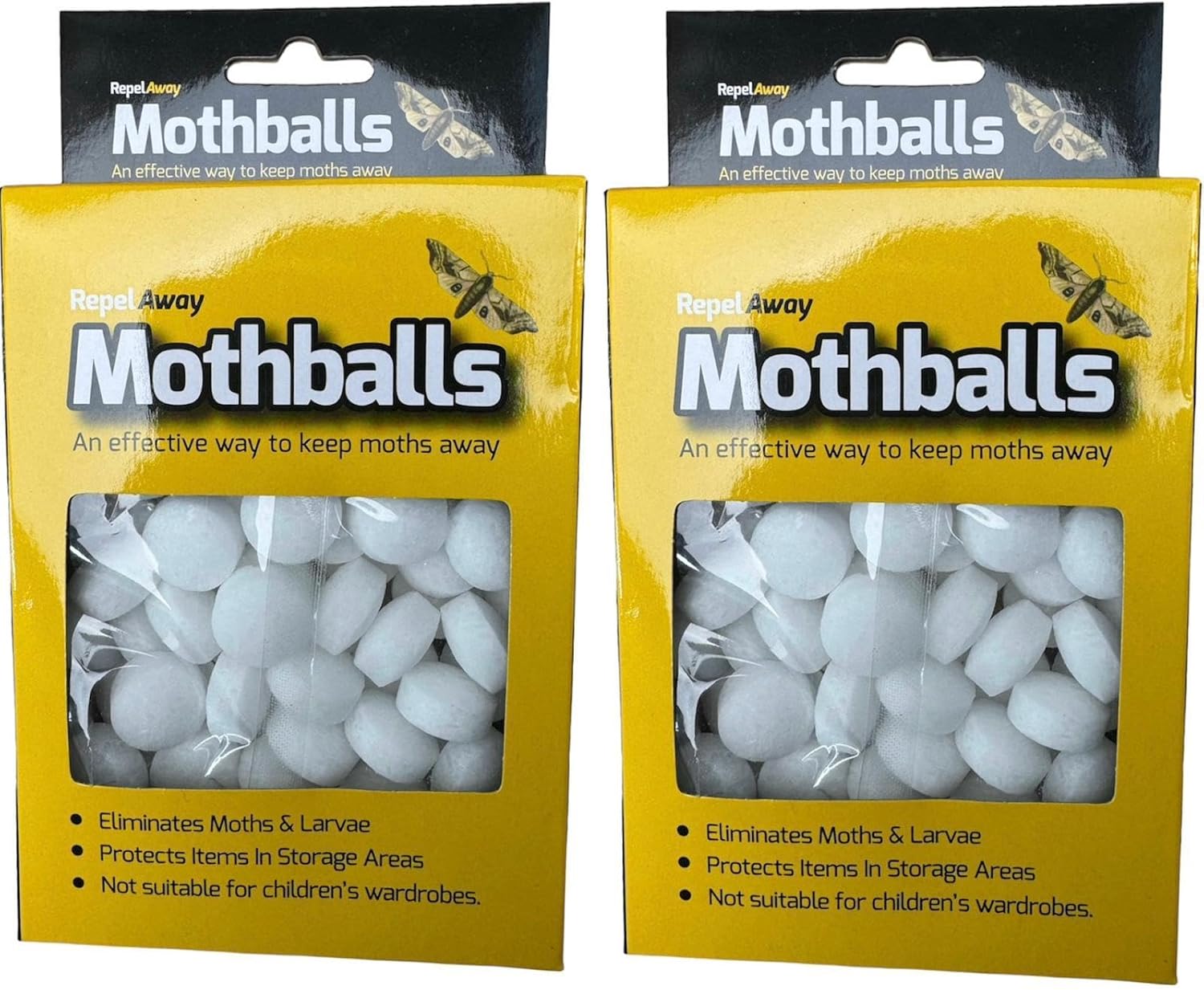 2 X Moth Balls Original Old Fashioned Effective Moth Repellent for