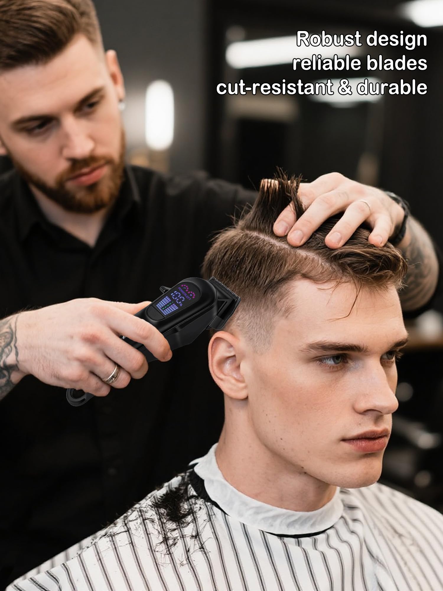 BRICH Expert Haarschneidemaschine, Cordless Rechargeable Hair Cutting Kit for Men Precision Trim for Beard Head & Body Hair - Image 3