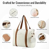 Vista 4 de Diaper Bag Tote for Moms, Baby Hospital Bag with Insulated Bottle Pockets, Changing Pad & Stroller Straps