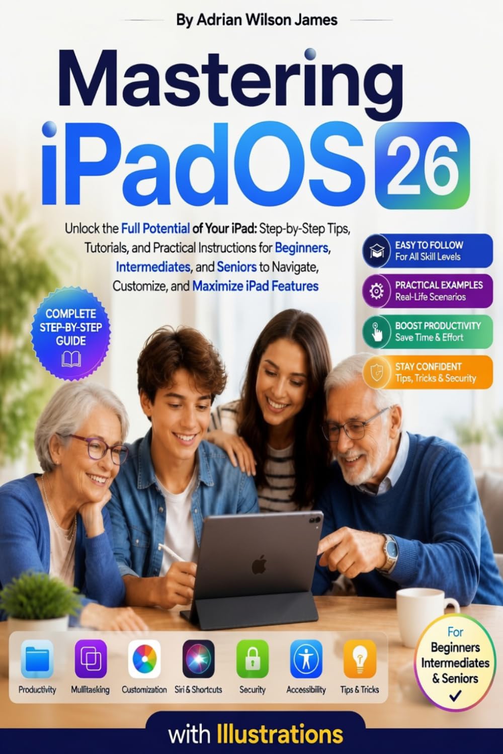 Mastering iPadOS 26:Step-by-Step Tips, and Practical Instructions for Beginners, Intermediates,: and Seniors to Navigate, Customize, and Maximize iPad Features With Illustrations