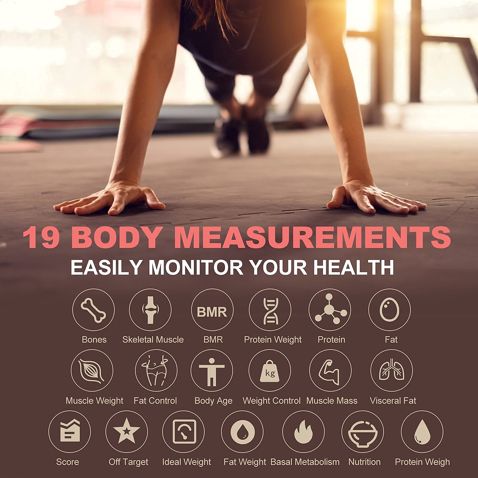 YOUNGDO Scales for Body Weight 30 * 30cm BMI Body Composition Analyzer