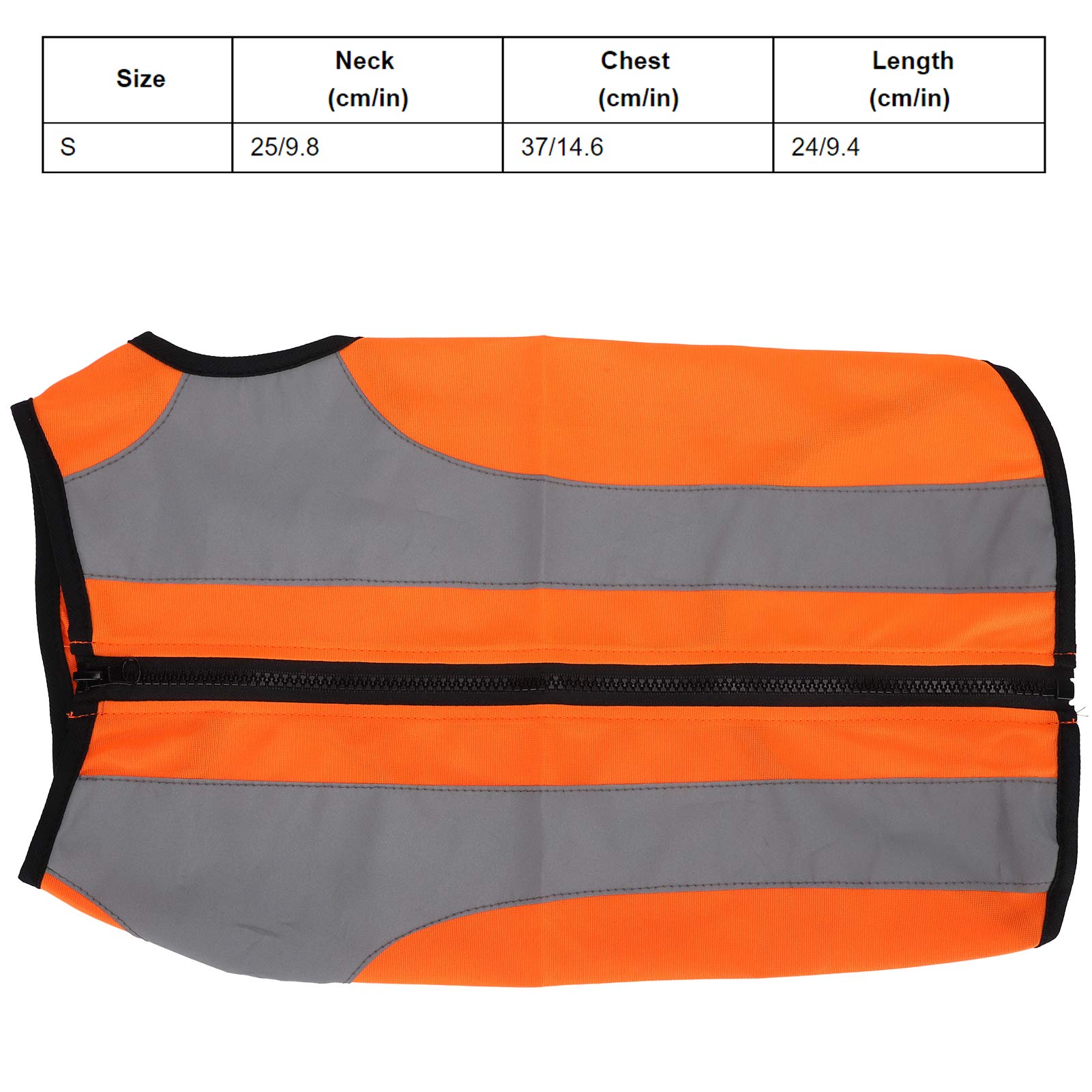 Gilet Réfléchissant de Sécurité pour Chien, Veste Lumineuse Fluorescente Haute Visibilité pour Les Promenades Nocturnes, Gilet à Fermeture éclair pour Animaux de Compagnie pour(XL-Orange Fluo)