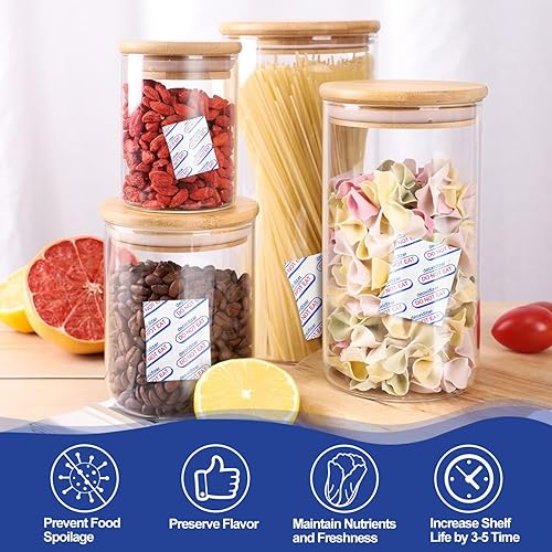 Miniatura 3 de auhanth 100 paquetes de absorbentes de oxígeno de 100 CC (10 paquetes de 10), absorbentes de oxígeno de grado alimenticio para almacenamiento de