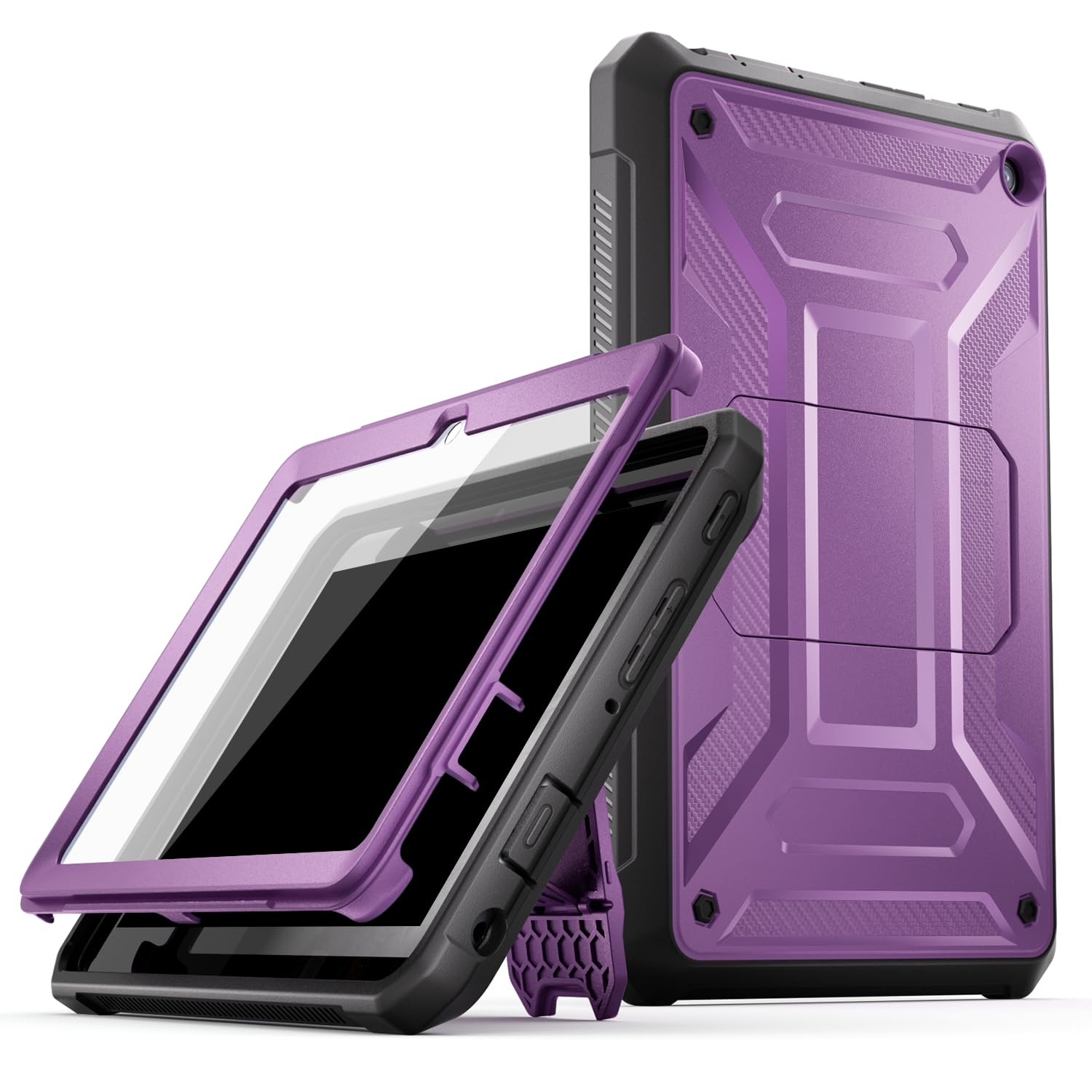 Custodia antiurto per tablet per adulti e bambini, vedere nero per modelli compatibili - viola