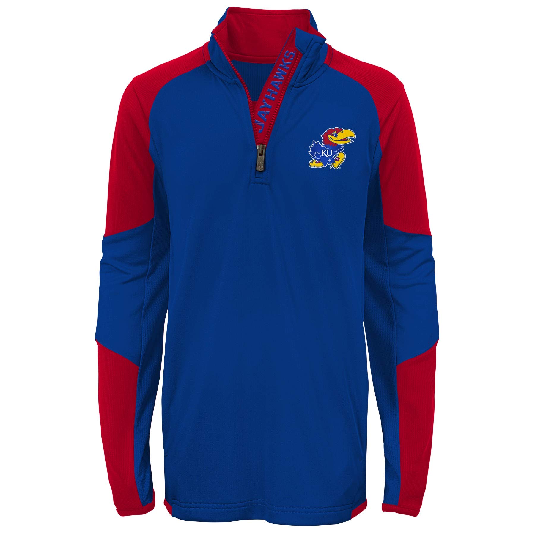 Outerstuff NCAA Youth Boys Beta 1/4 Zip Performance Top, Kansas Jayhwaks Large