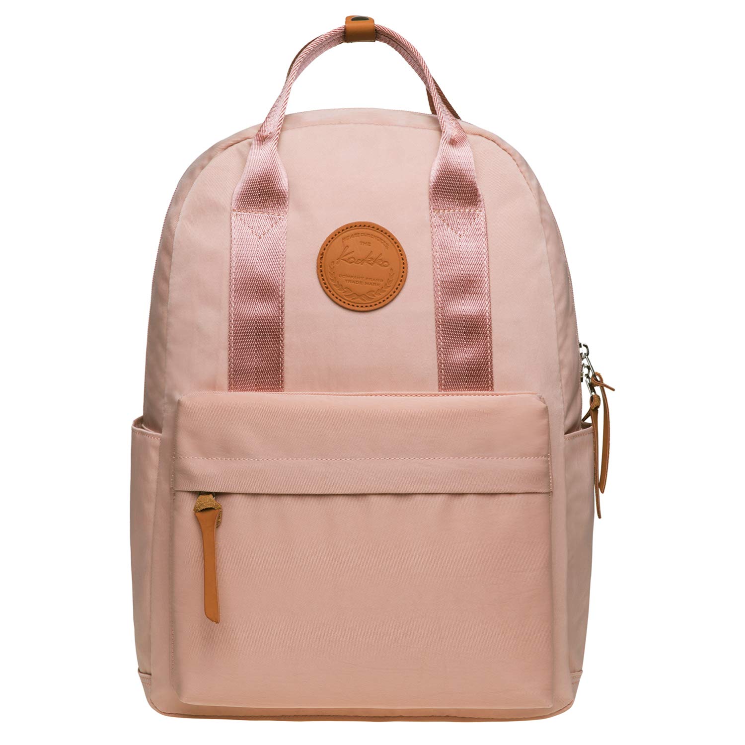 KAUKKO Mochila unisex para estudiantes de 17 pulgadas para portátil de 15 pulgadas, mochila informal, mochila para senderismo, 47 cm, 22,4 L, (caqui) (Naranja) - EP5AApricot — view 39