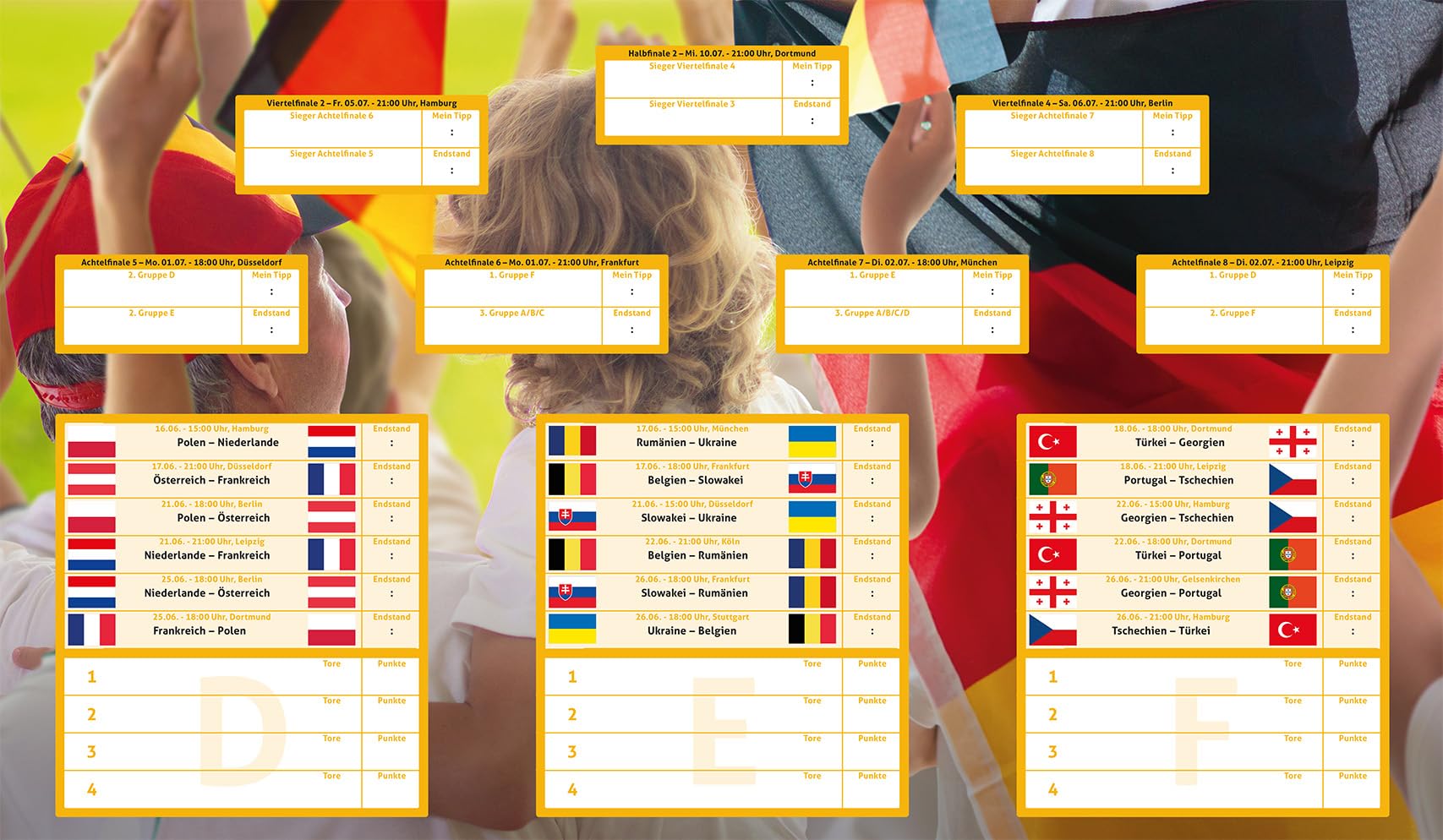 Everflag Spielplan Poster Frauen EM 2022 – DIN A1 (59x84 Cm) Zum Selbstausfüllen – Perfekt Für Türen & Fan-Wände