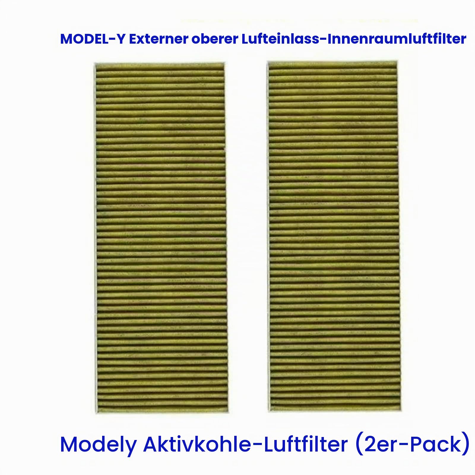 HEPA-Aktivkohlefilter-Set, 6er-Pack, interner und externer HVAC-Filter für Tesla Model Y (2021-2025) 6-piece set