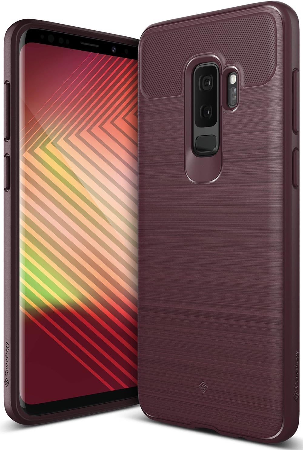 Caseology [Vault Series Galaxy S9 Plus Case - [Rugged Matte Finish] - Burgundy