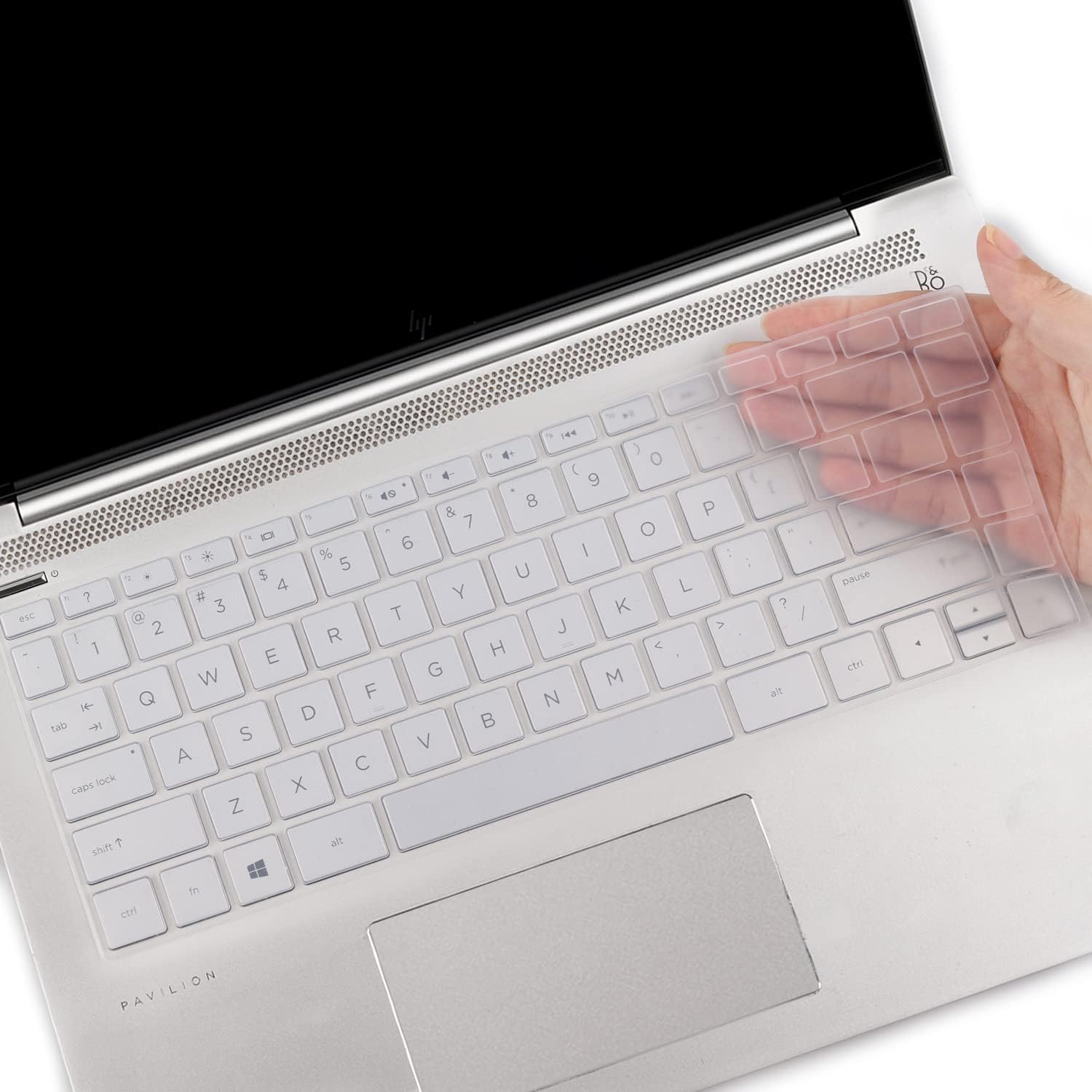 Keyboard Protector Silicone Skin Cover for 14" HP Pavilion x360 2-in-1 14-BW010NR Touch Screen Laptop - Transparent