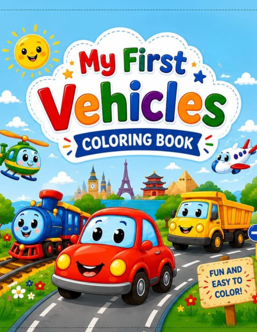 My First Vehicles Coloring Book