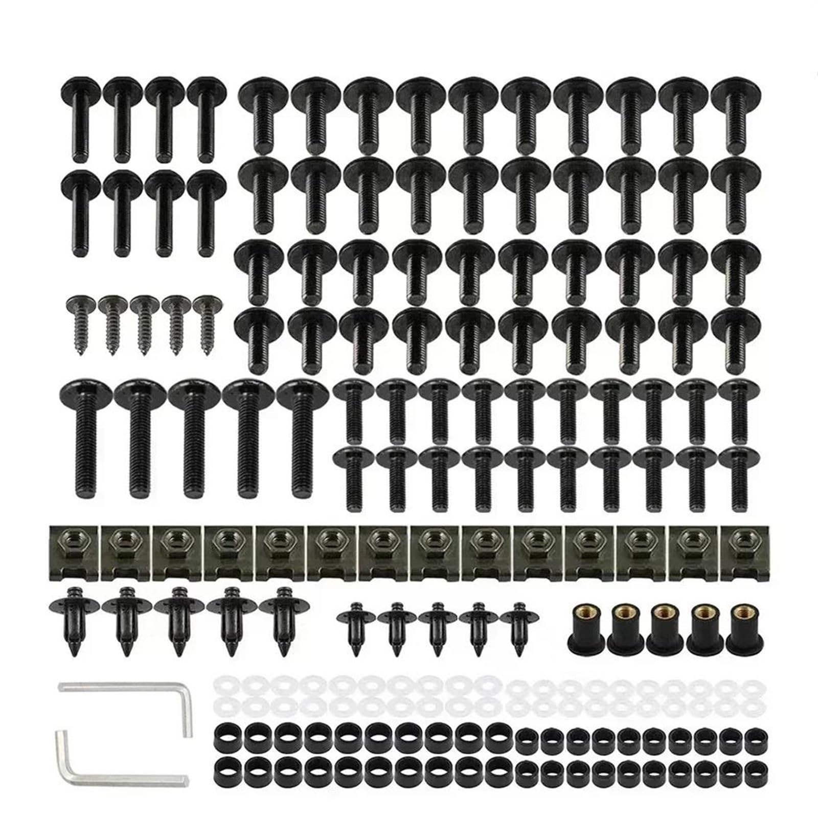 Kit Viti E Bulloni Carena Moto Per Yamaha MT 07 09 10 03 125 SP Tenere 700 Tracer 9 GT 900 9GT 900GT FJ-09 Tracer9 Bulloni E Vite(Nero)