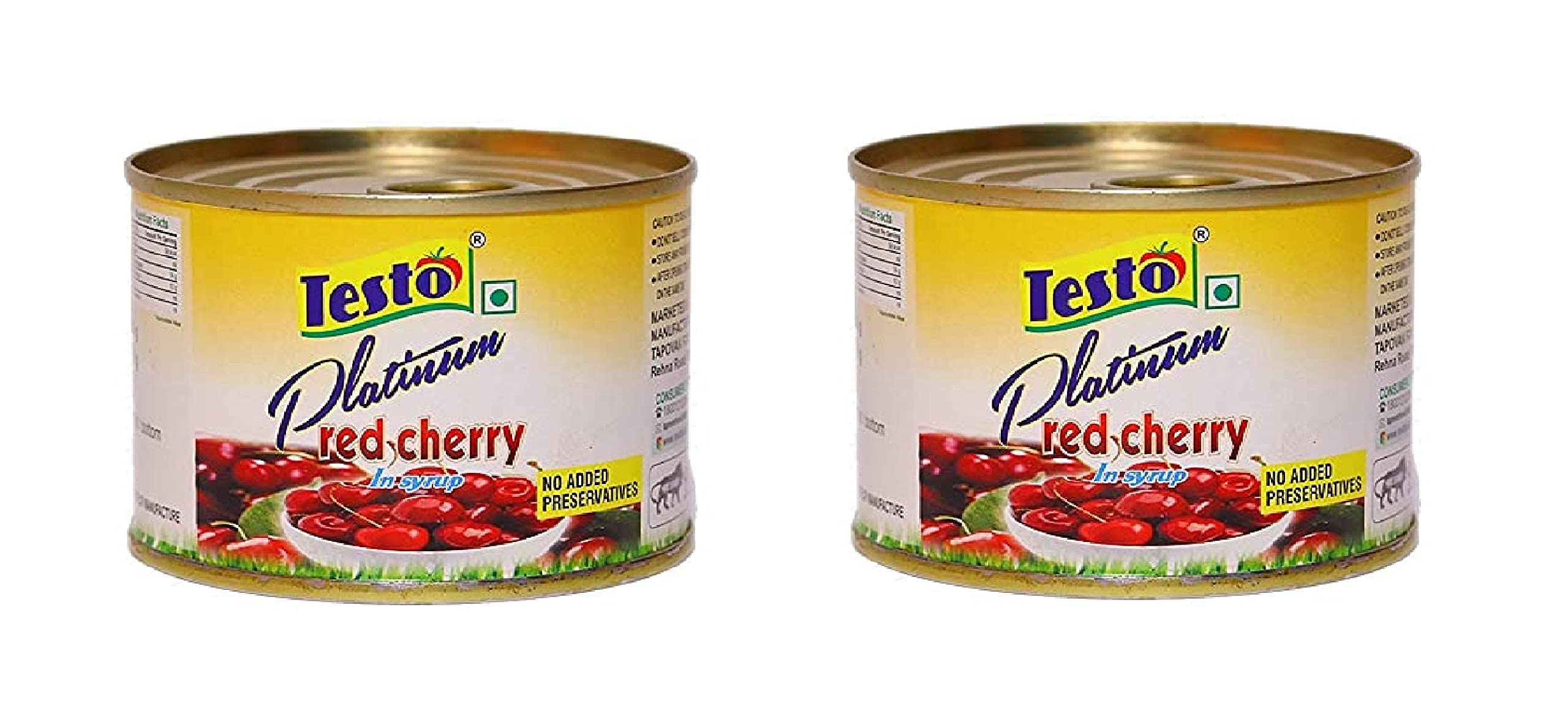 Testo Red Cherry (In Syrup) 200 grams Per pack (Pack of 2)