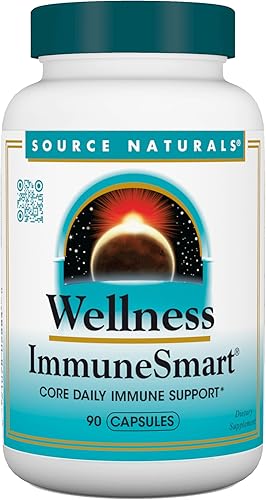 Source Naturals Wellness ImmuneSmart - para el apoyo inmunológico diario básico*, con vitaminas A, C y D, zinc, saúco, equinácea, andrographis, cola