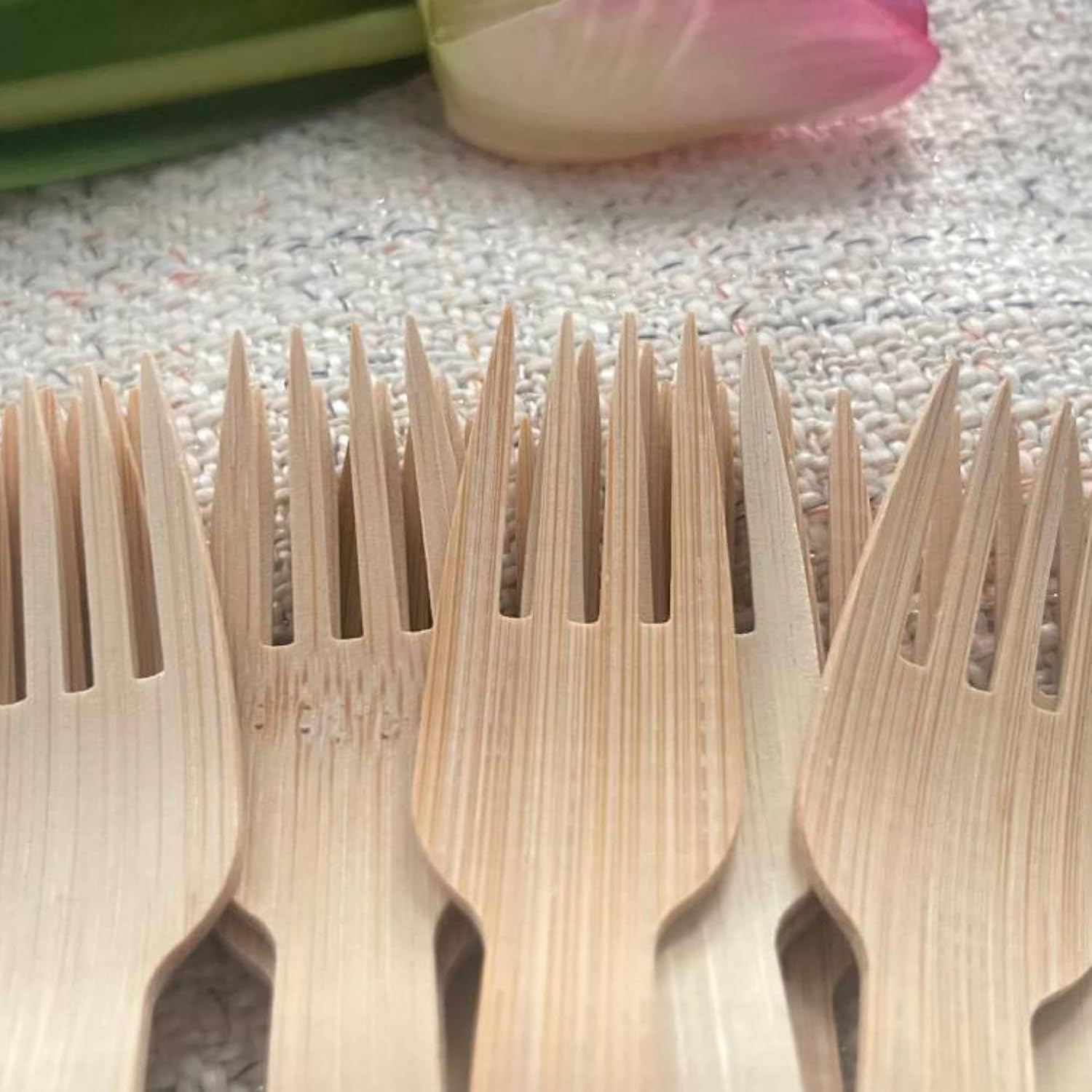 Paper Wrapped Bamboo Forks | 125ct. | 6.7in | Biodegradable Utensils | Compostable & Plastic-Free | Great for Foodservice & Hospitality, To-Go Meals or Events