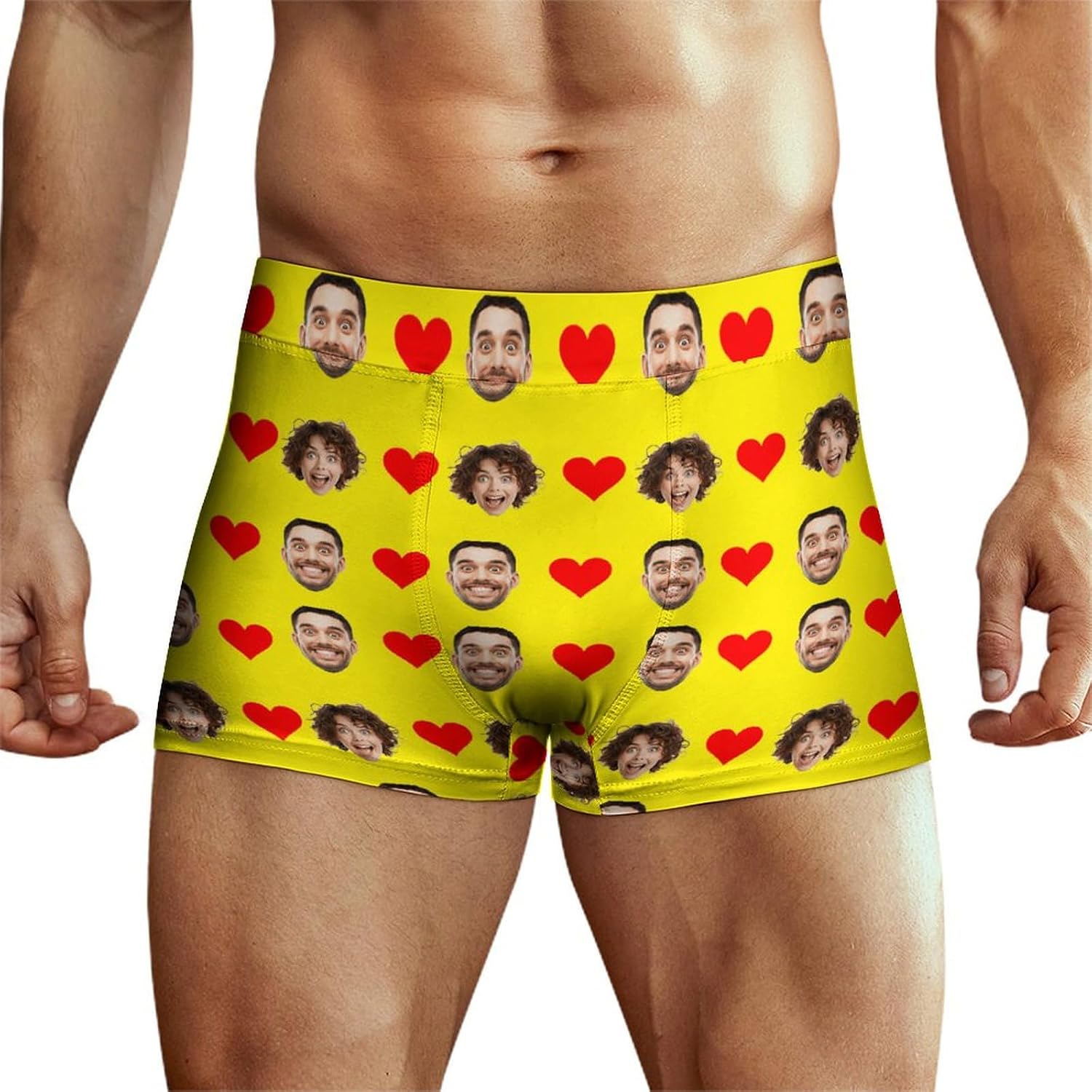 Custom Boxers Personalized Face Underwear with Photo Customized Boxer Briefs Gifts for Boyfriend Husband Male Friends