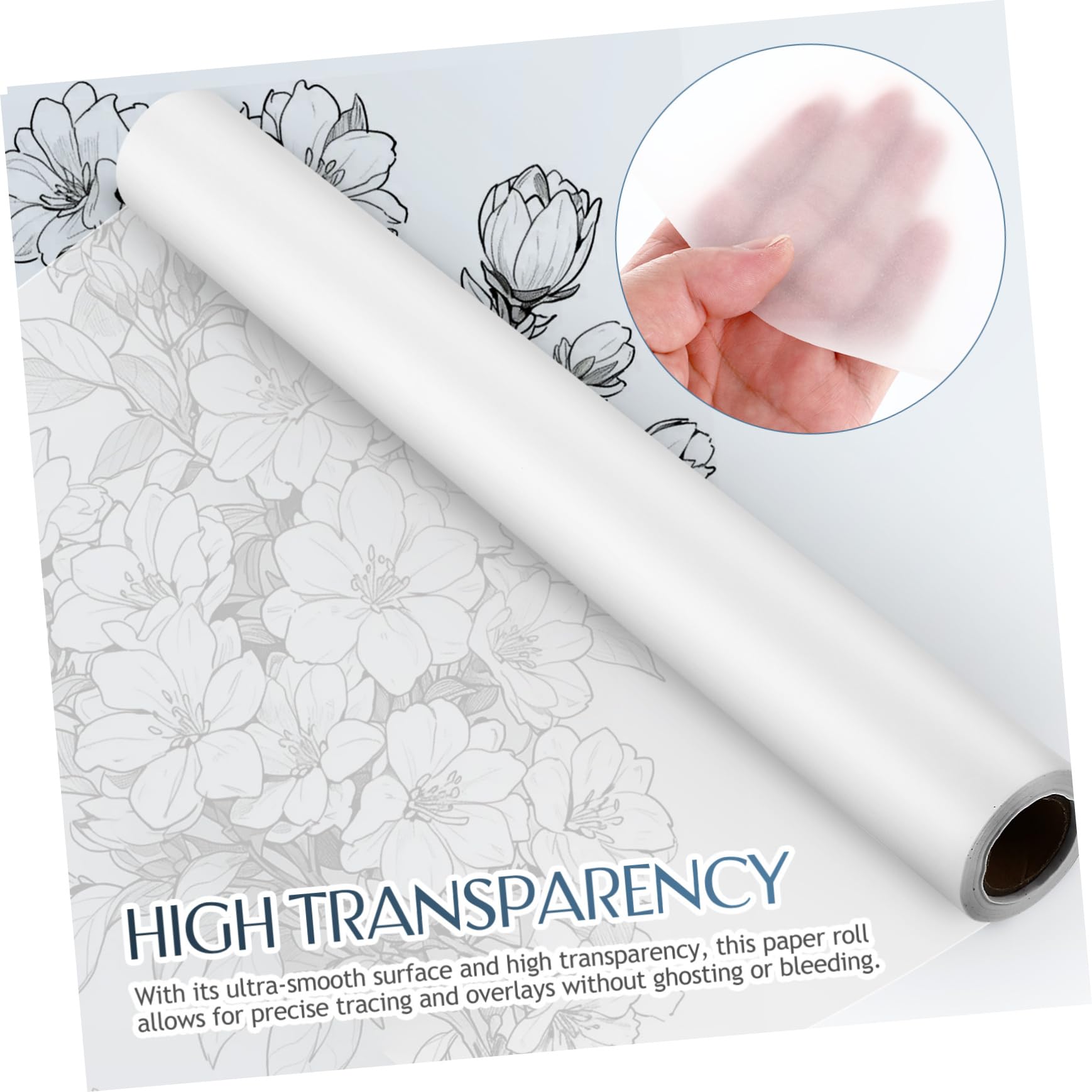 NUOBESTY Carta da Disegno per Calligrafia e Pittura Carta Trasparente per Lettering Superficie Ultra Liscia