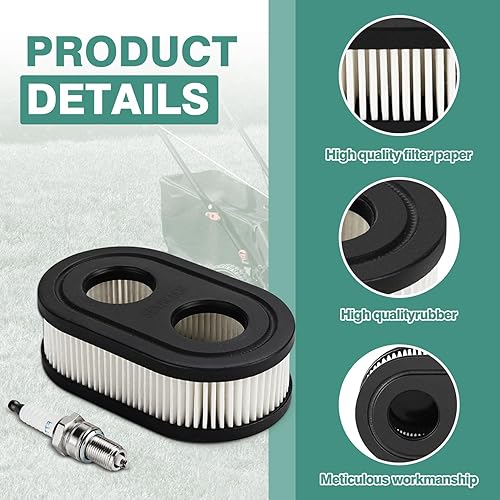 Miniatura 7 de 593260 Bujía de filtro de aire compatible con Troy-Bilt TB110 TB115 TB200 TB230 TB330 TB370 Filtro de aire para cortacésped 798452 334404、4247 5432K