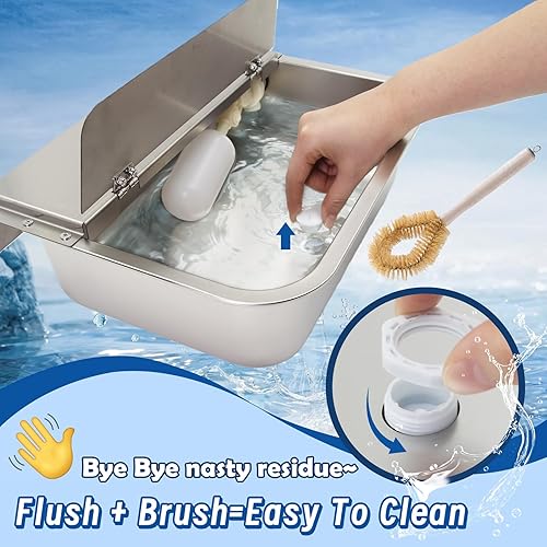 Miniatura 6 de Dispensador automático de agua para perros, cuenco de agua de acero inoxidable para exteriores, cuenco grande de agua potable para animales con