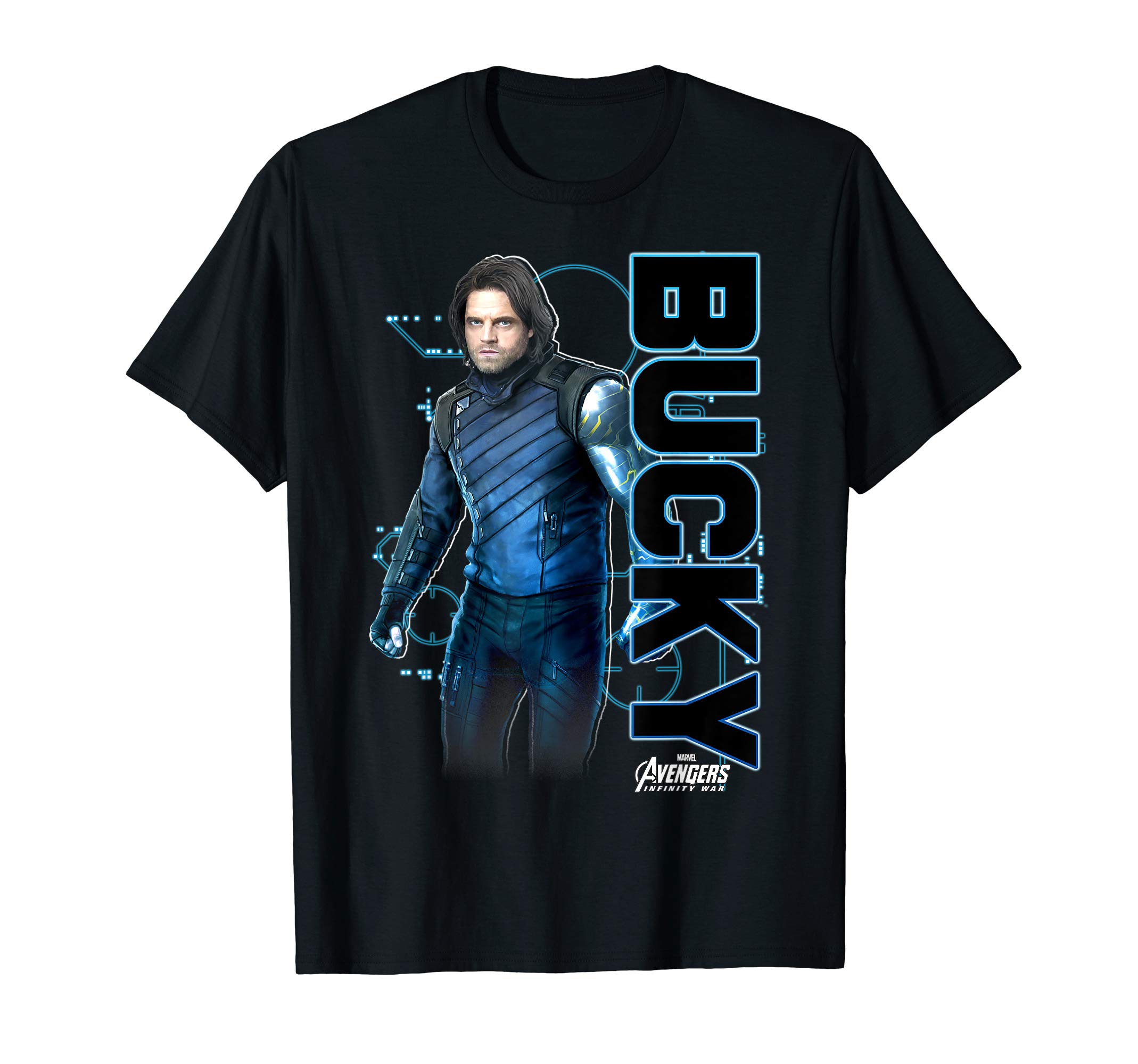 Marvel Avengers Infinity War Bucky Tech Graphic T-Shirt T-ShirtOEKO-TEX STANDARD 100