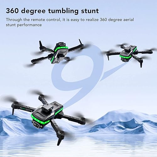 Miniatura 2 de Drone cuadricóptero RC con cámara dual 4K HD, mini helicópteros RC S162 para adultos y niños con trazado de vuelo, giro de 360, posicionamiento