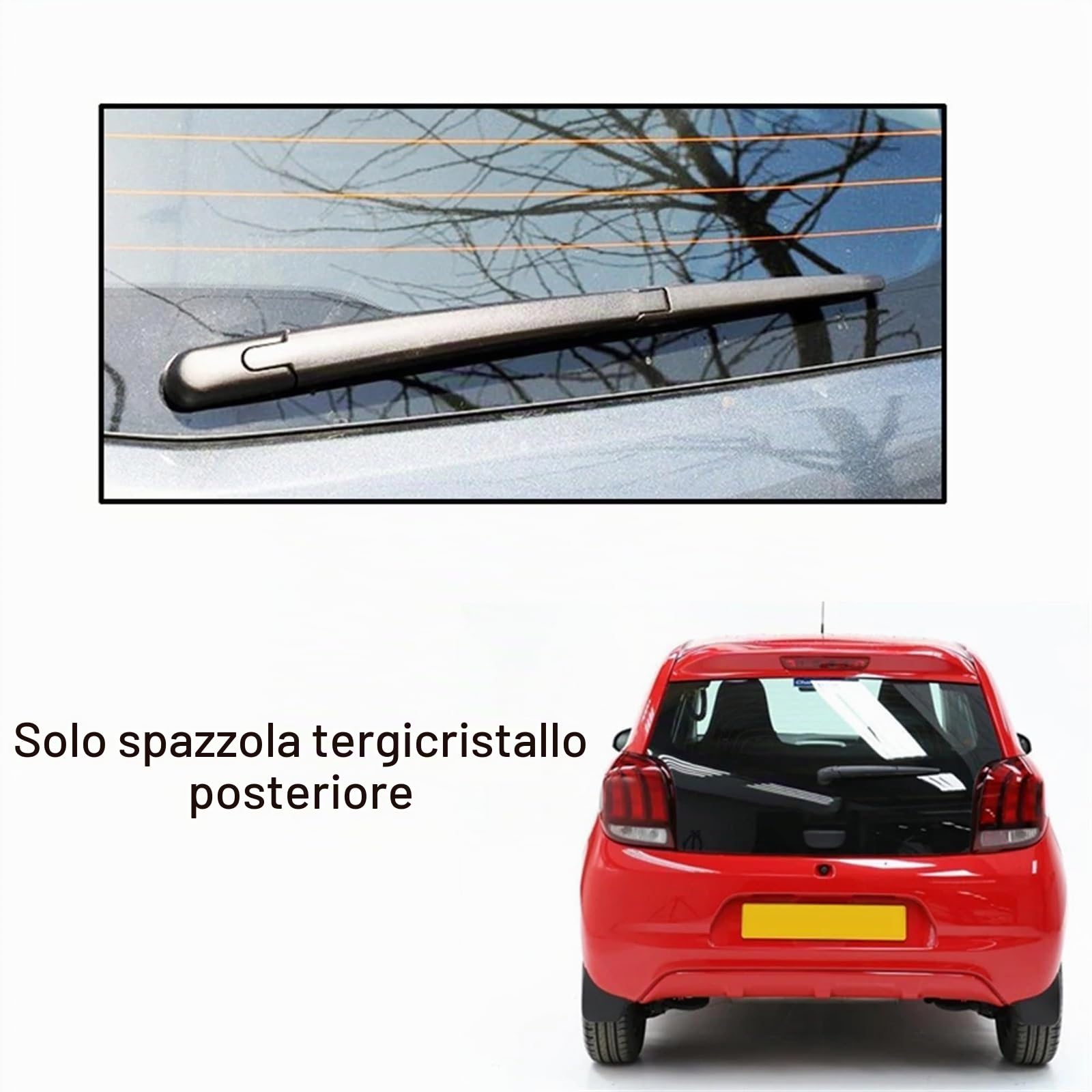 Tergicristalli per Toyota Aygo 14 2015 2016 2017 2018 2019 2020 Spazzole Tergicristallo Anteriore Lunotto Posteriore
