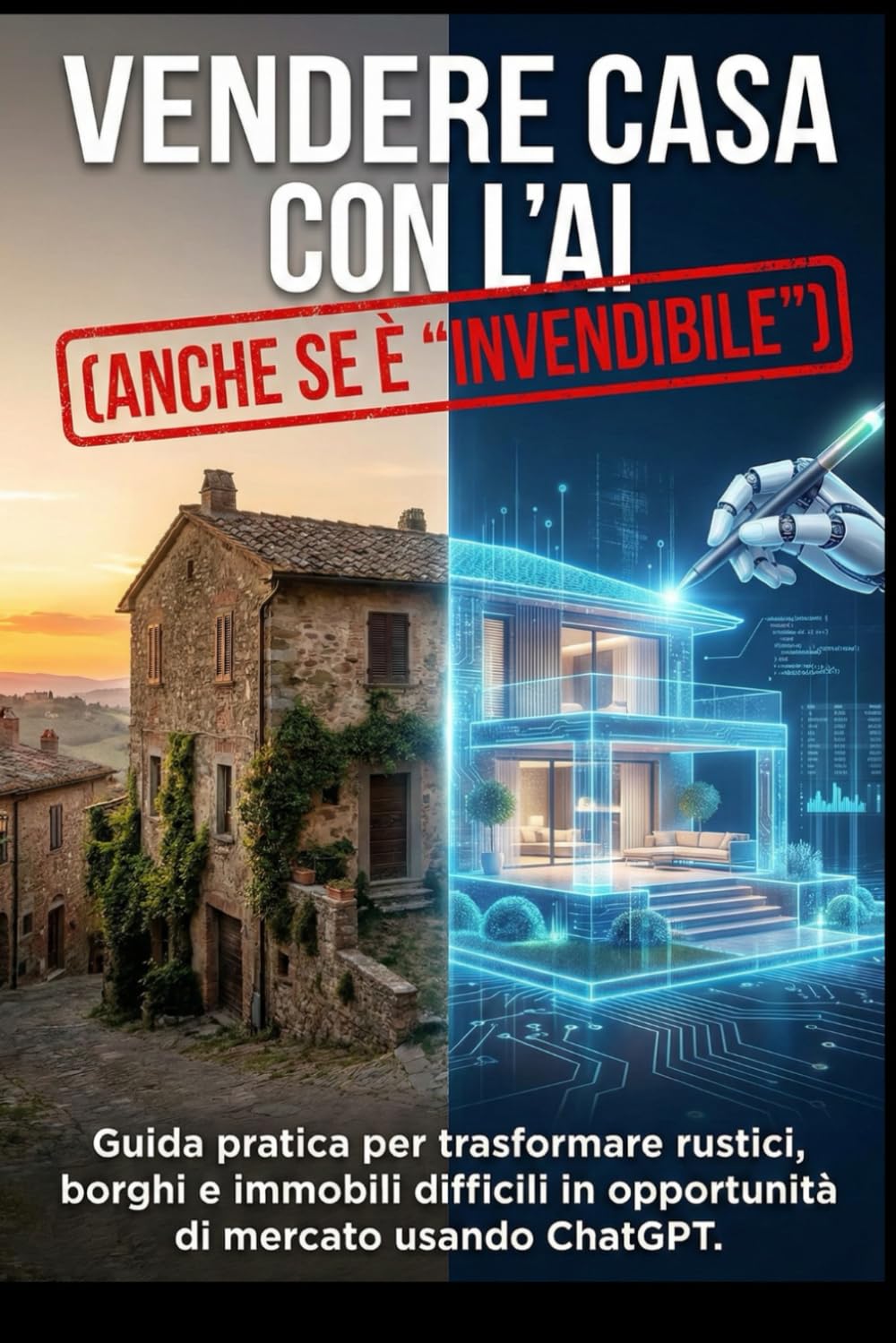 VENDERE CASA CON L'AI (ANCHE SE È "INVENDIBILE"): Guida completa per valorizzare e vendere rustici, case vecchie e immobili nei borghi grazie a ChatGPT e all'Intelligenza Artificiale.