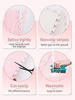 Vista 3 de ANPHSIN 12 piezas de alfombras de espuma entrelazadas espesadas, alfombras suaves y esponjosas para bebé con bordes, alfombra de área