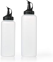 OXO Good Grips Chef's Squeeze Bottle Set - 12oz & 16oz with Interchangeable Lids for Precise Oil, Sauce & Ketchup Dispensing