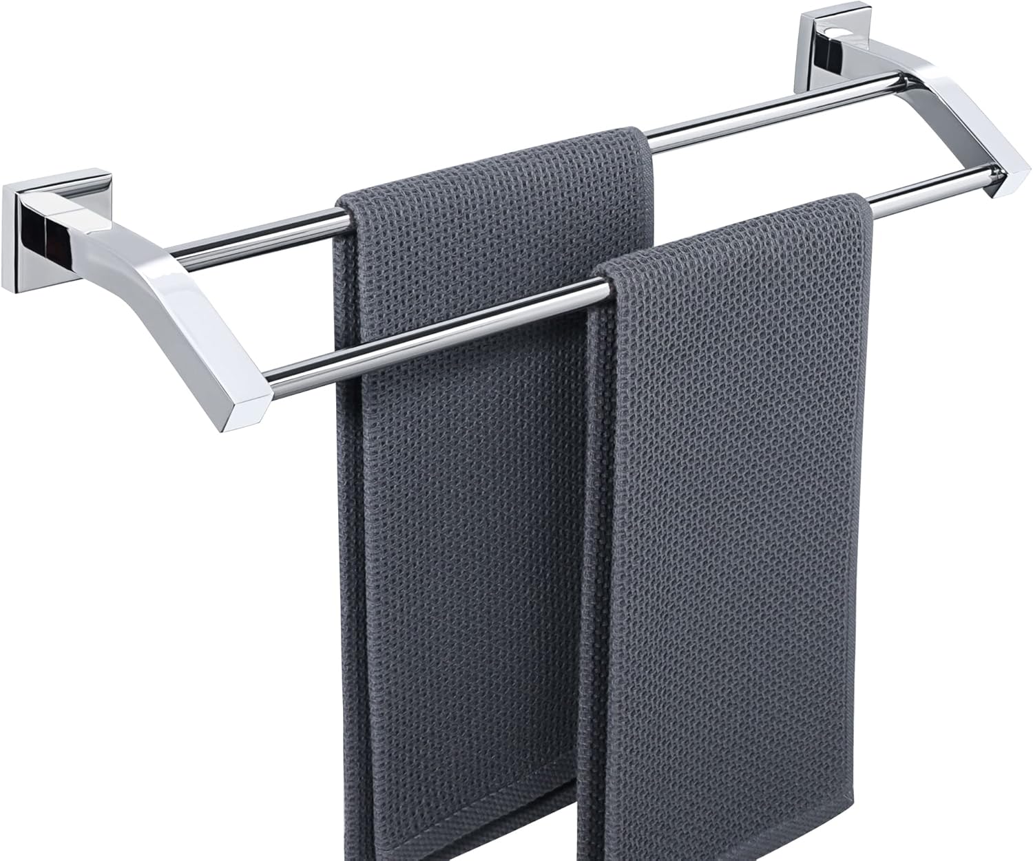 Alise Bath Double Towel Bars Towel Racks for Bathroom Lavatory,Wall Mount Towel Holder Heavy Duty SUS304 Stainless Steel Towel Hanger Towel Rail,Polished Chrome,20 Inch 20-Inch Polished Chrome