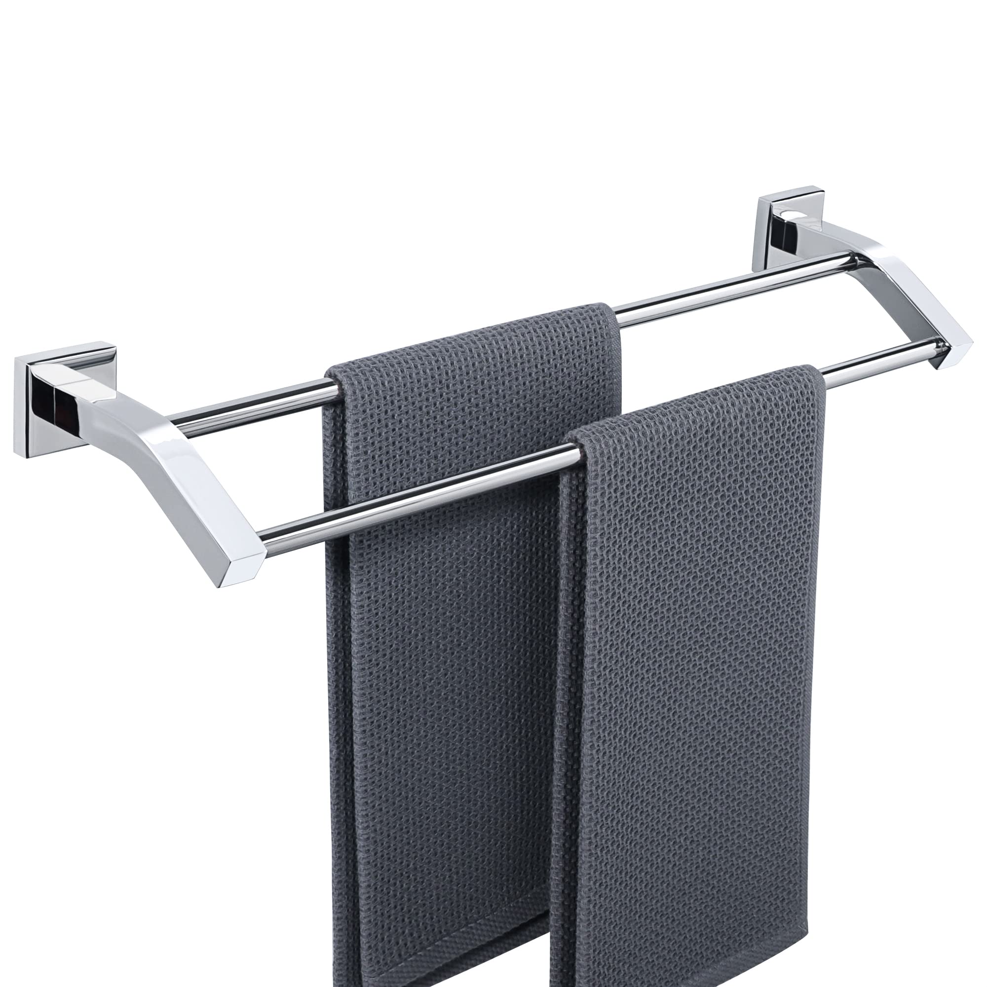 Alise Bath Double Towel Bars Towel Racks for Bathroom Lavatory,Wall Mount Towel Holder Heavy Duty SUS304 Stainless Steel Towel Hanger Towel Rail,Polished Chrome,20 Inch