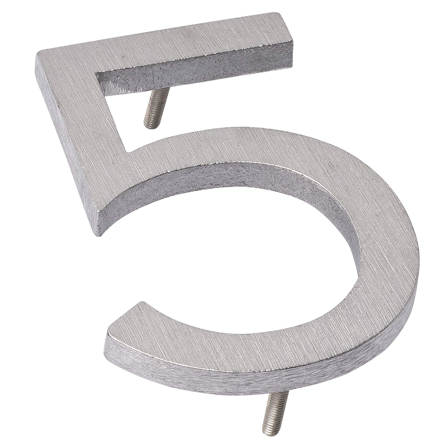 Montague Metal Products MHN-06-5-F-BA1 Solid Modern Floating Address House Numbers, 6", Polished Brushed Aluminum-image-19