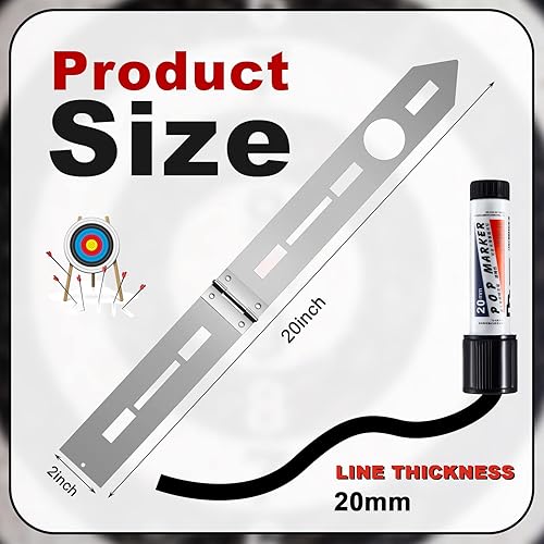 Miniatura 2 de Epakh Plantilla de objetivo de lanzamiento de hacha de acero inoxidable, plantilla de plantilla de objetivo viene con 3 marcadores, juego de