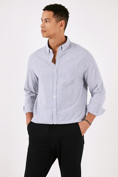 Buratti Pamuklu Regular Fit Düğmeli Yaka Gömlek Erkek GÖMLEK CF24S116488