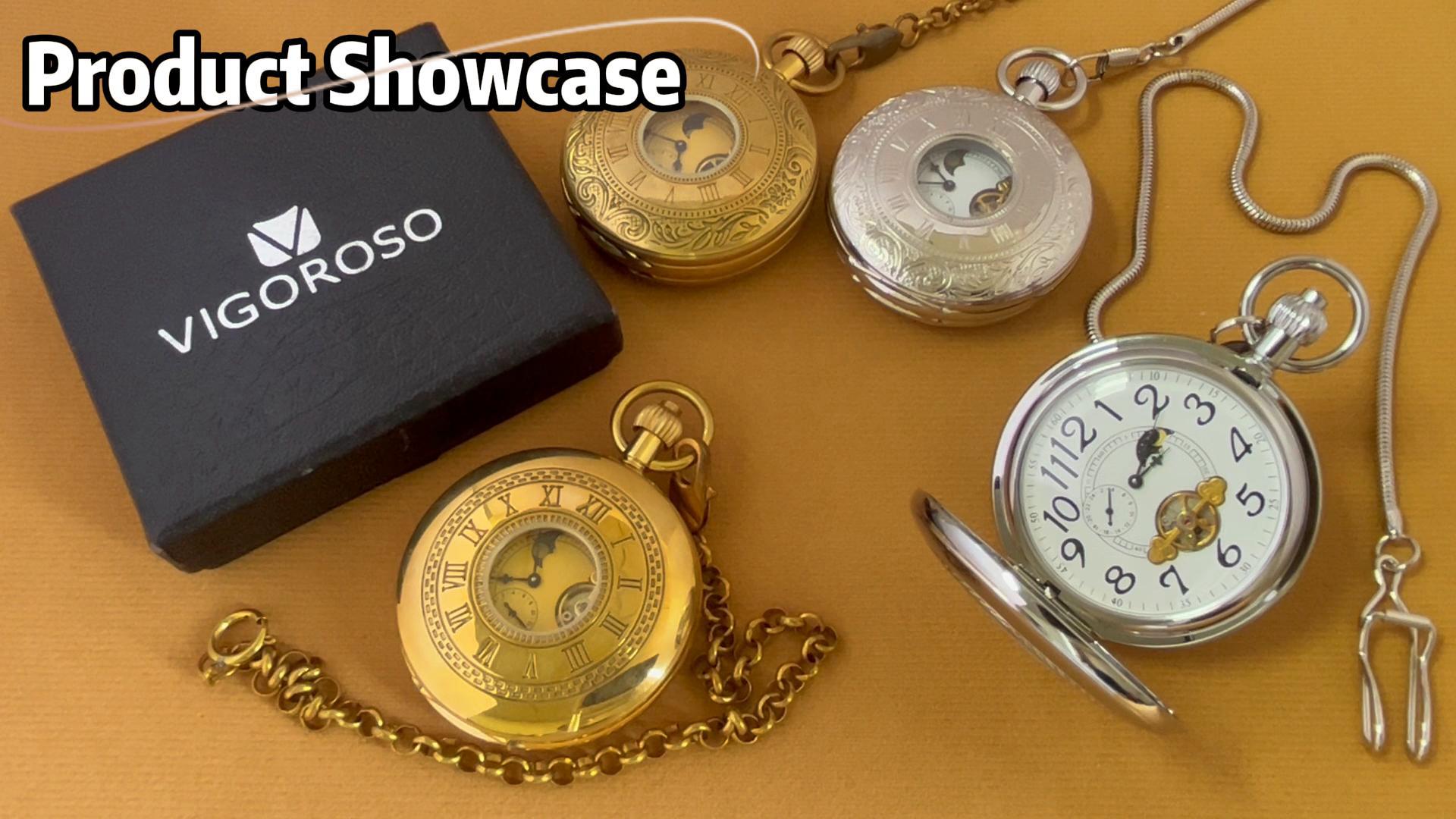 Amazon.com: VIGOROSO Men's Hand-Wind Mechanical Pocket Watch