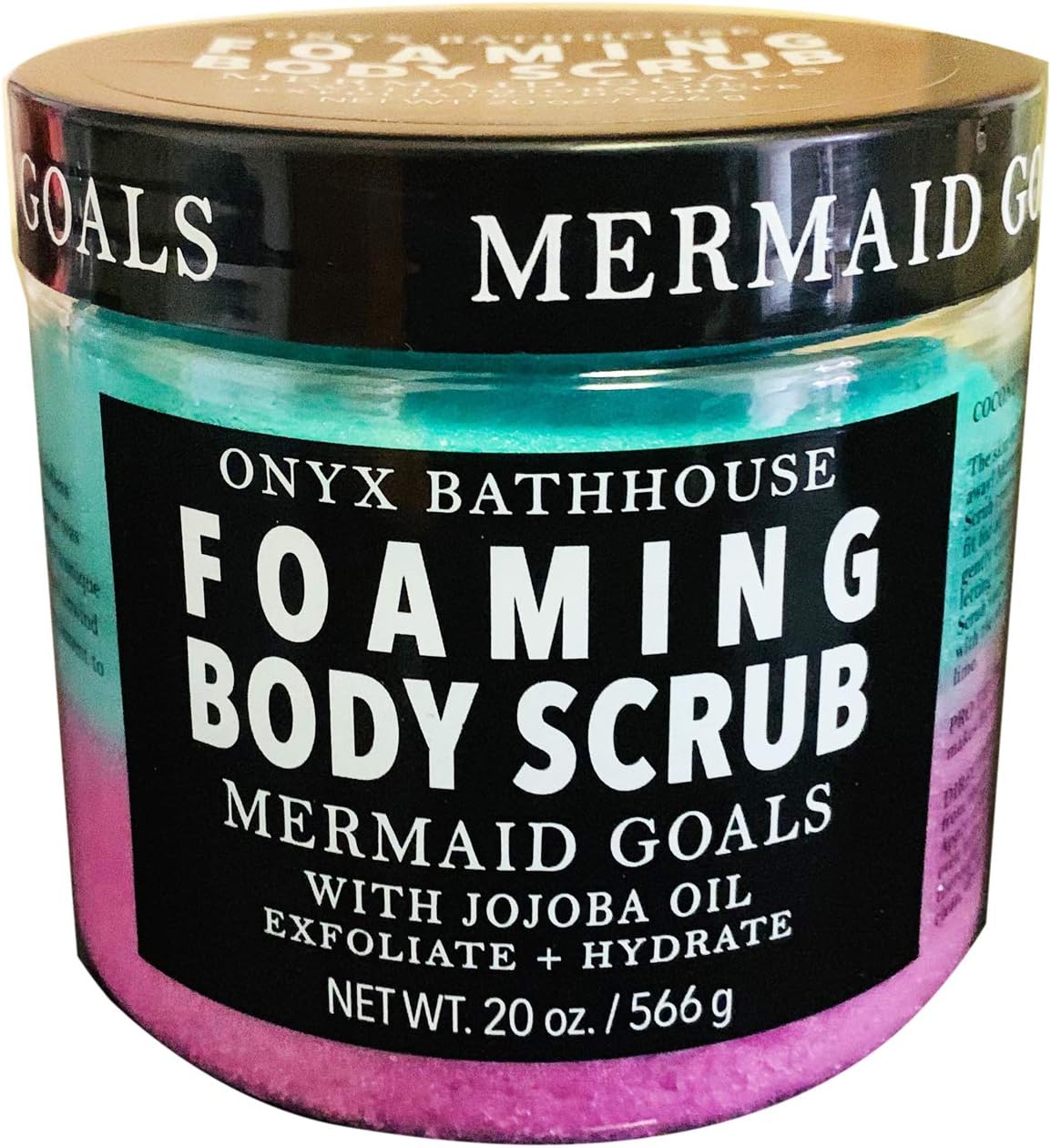 Onyx Bath House Foaming Bath Scrub 20 Oz! Mermaid Goals With Jojoba Oil! Scented With Coconut And Lime! Body Scrub Gently Exfoliates & Hydrate Skin! Choose From Unicorn Or Mermaid! (Mermaid)