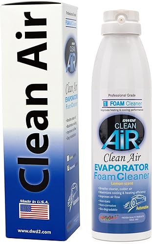DWD2 Clean AIR Limpiador de bobina evaporador automotriz premium (limón) Experimenta aire fresco y limpio - Renueva tu aire acondicionado y disfruta
