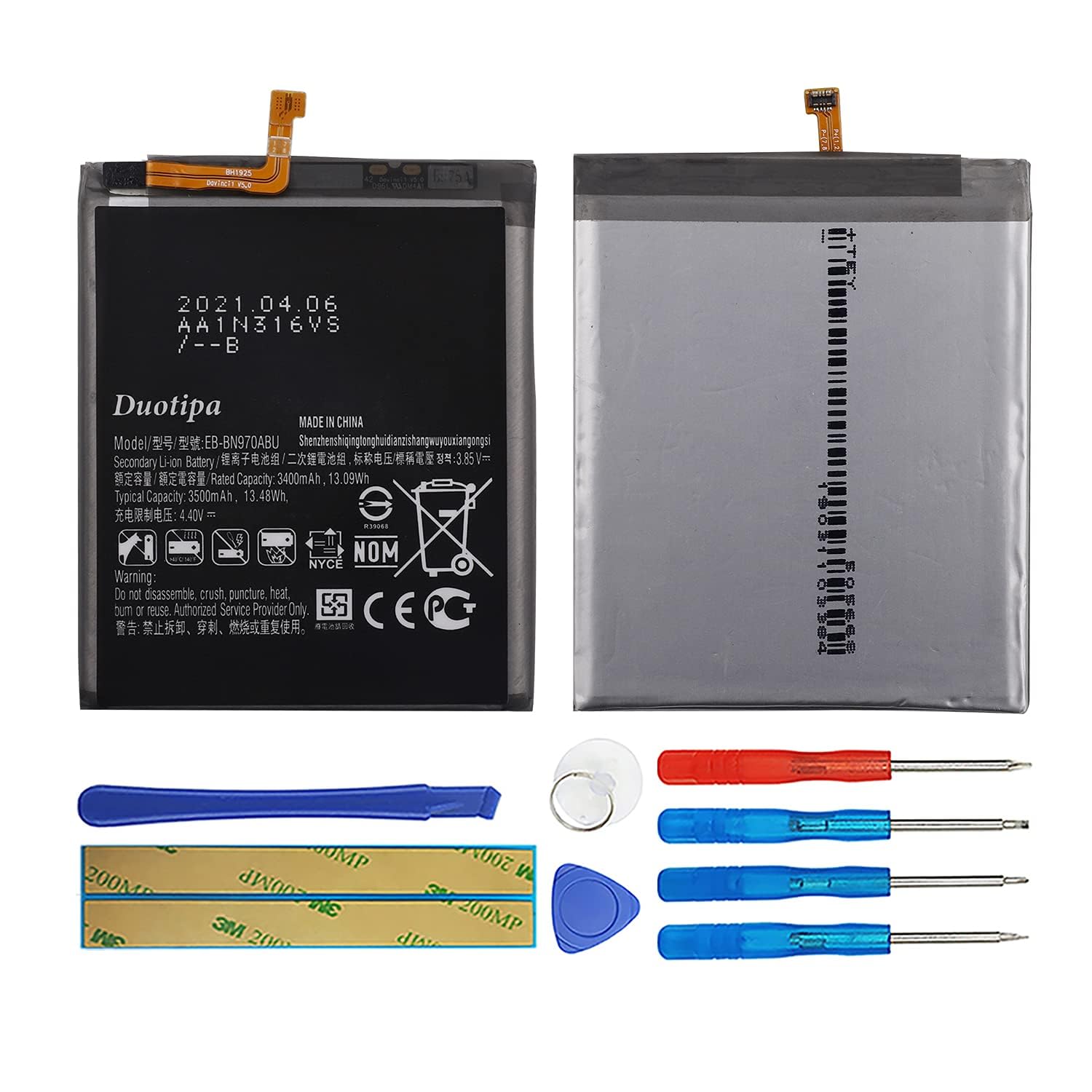 Duotipa EB-BN970ABU Battery Compatible with Galaxy Note 10 Note10 SM-N970F with Repair Tool Kit