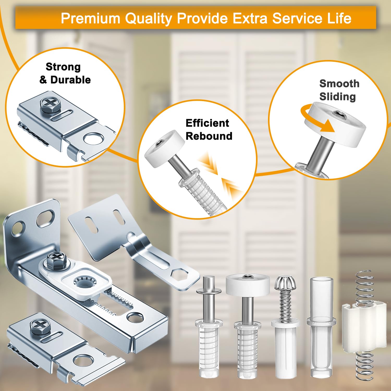 Herrajes Puerta Plegable Bisagras De Acero Inoxidable Pulido Para Puertas - 2 Unidades, Alta Resistencia, Ideal Para Puertas Plegables Armario Puertas Correderas