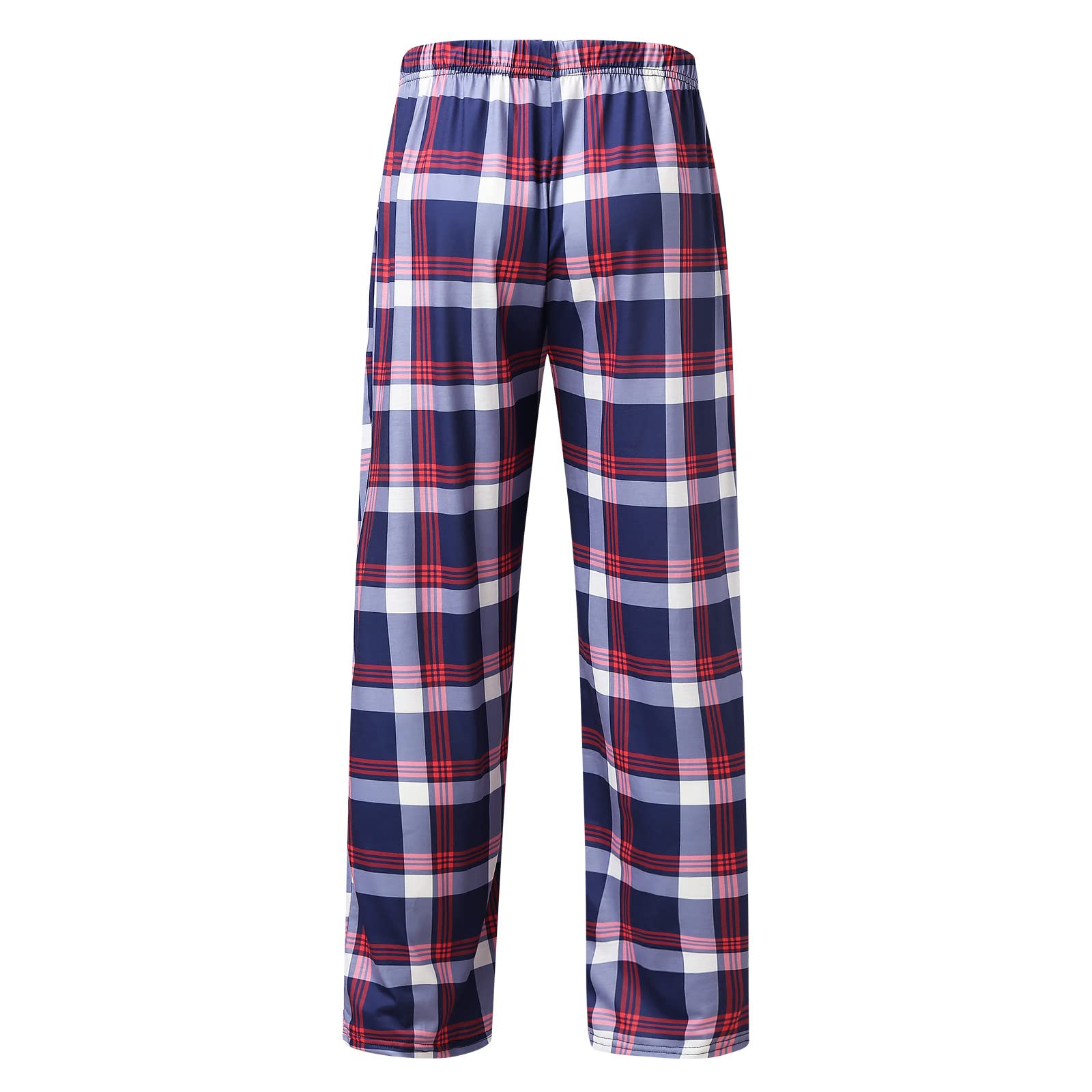 Pijama para hombre de dos piezas largo de algodón, juego de pijama térmico y cálido, ropa de dormir de manga larga y pantalones de pijama a cuadros, ropa de dormir para invierno, otoño, ropa