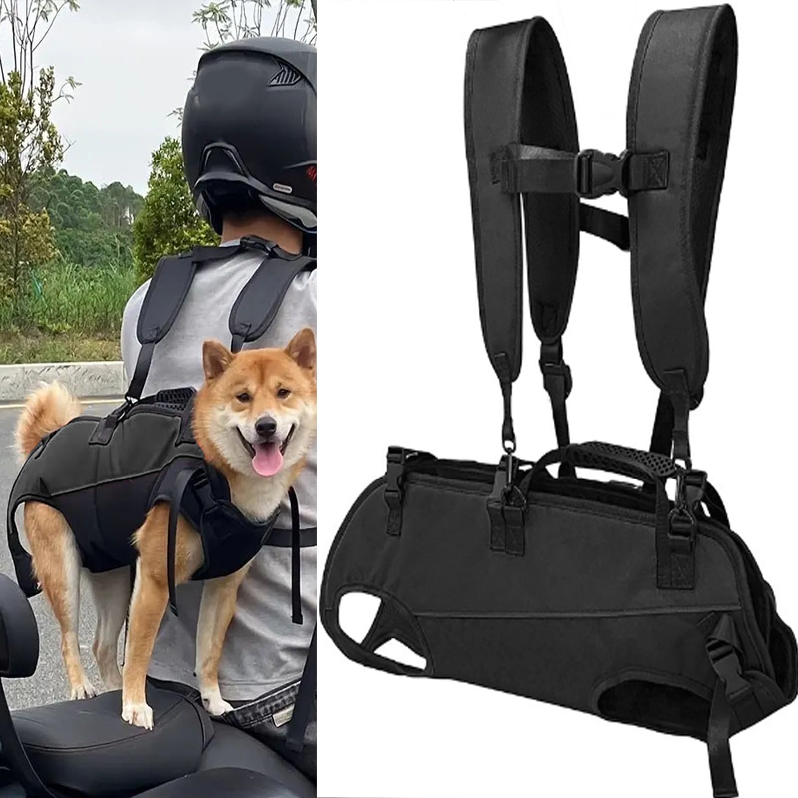 Ceinture de levage pour chien, sangle de levage pour chien | Porteur horizontal réglable portable pour chien - Produits de voyage multifonctionnels portables pour le soutien avant pour la