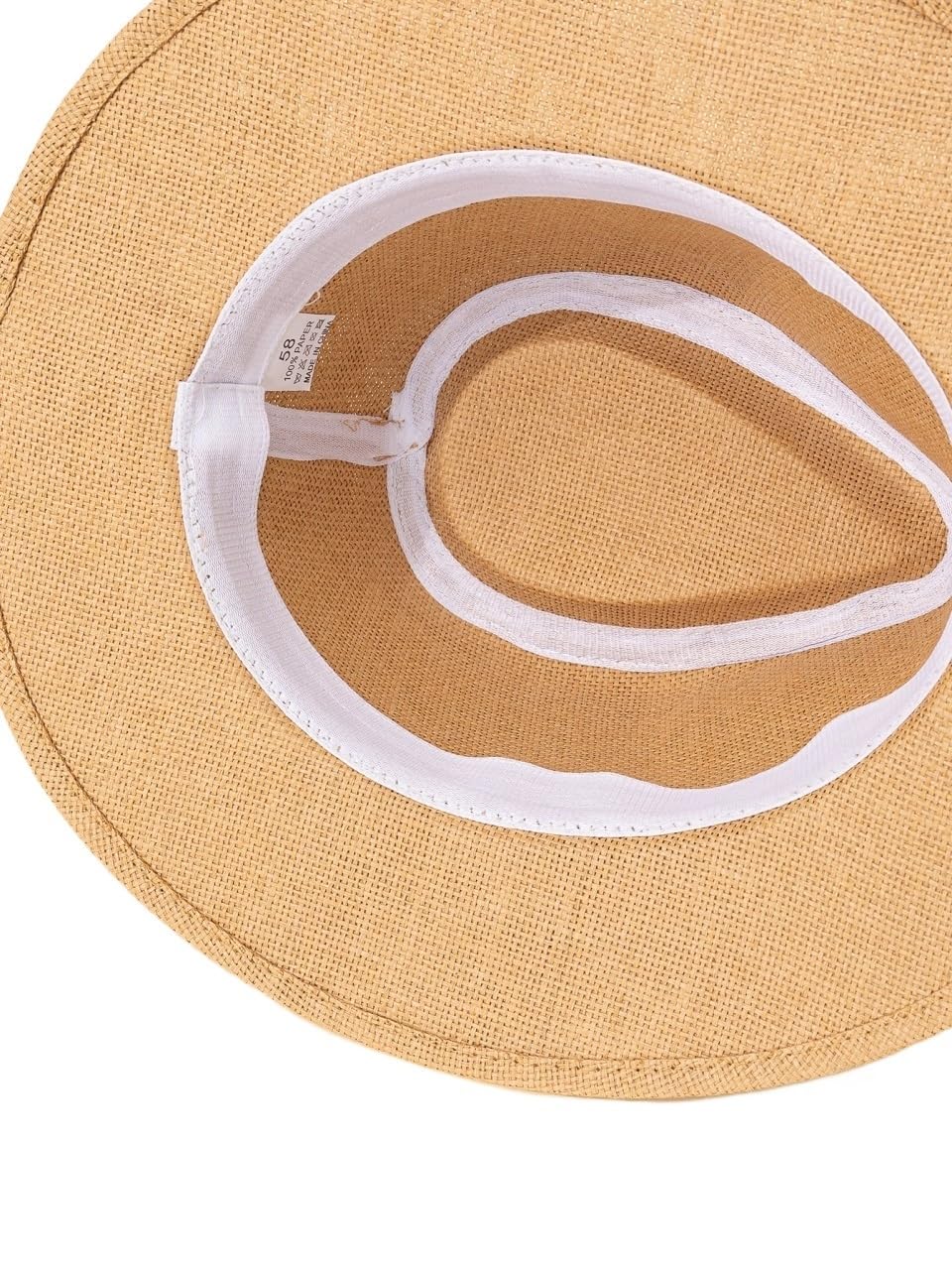 Generisch Sombrero de paja panamá unisex estilo inglés con ala ancha, sombrero de playa para vacaciones de verano para hombres y mujeres