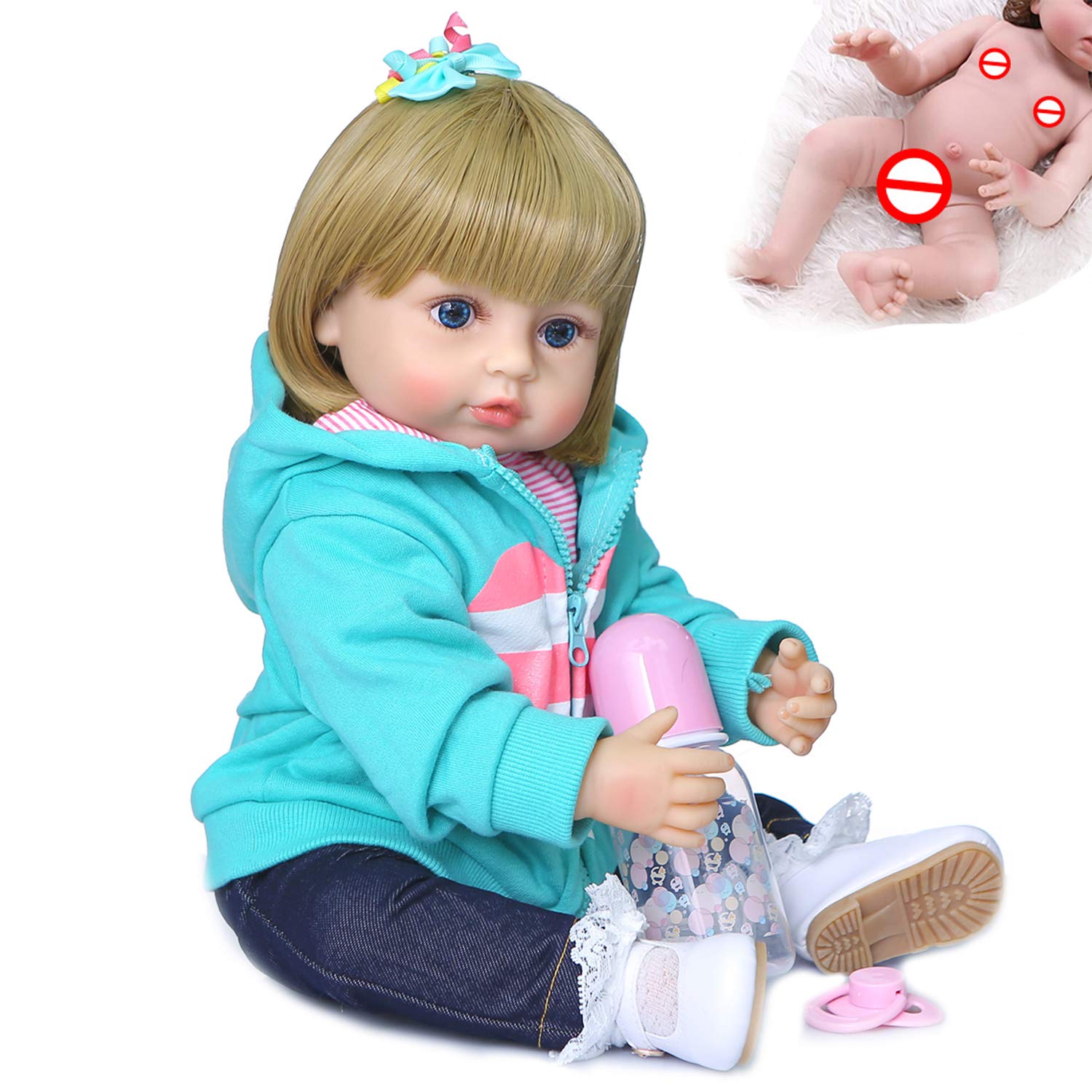 Adorable 20 Inch Silicone Reborn Baby Doll Twins - Realistic Boy & Girl Set With Outfits