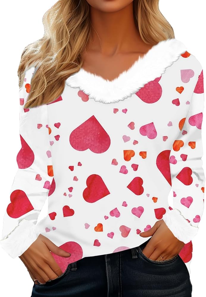 Amazon.com: Women's Sweatshirts Valentines Day Tops for