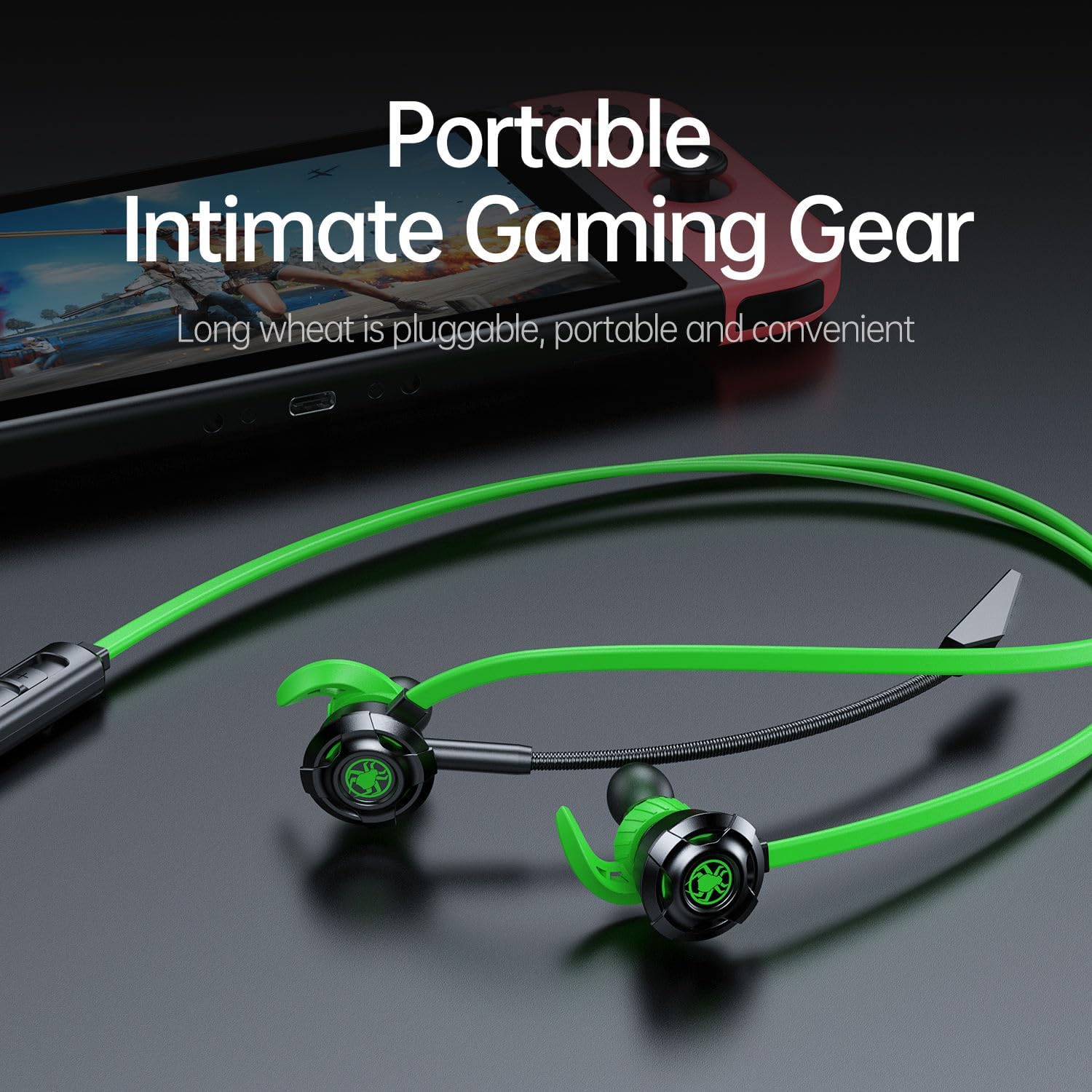 Image showing the PLEXTONE G30 earphone design with ear hooks and ear tips, highlighting comfort and fit.