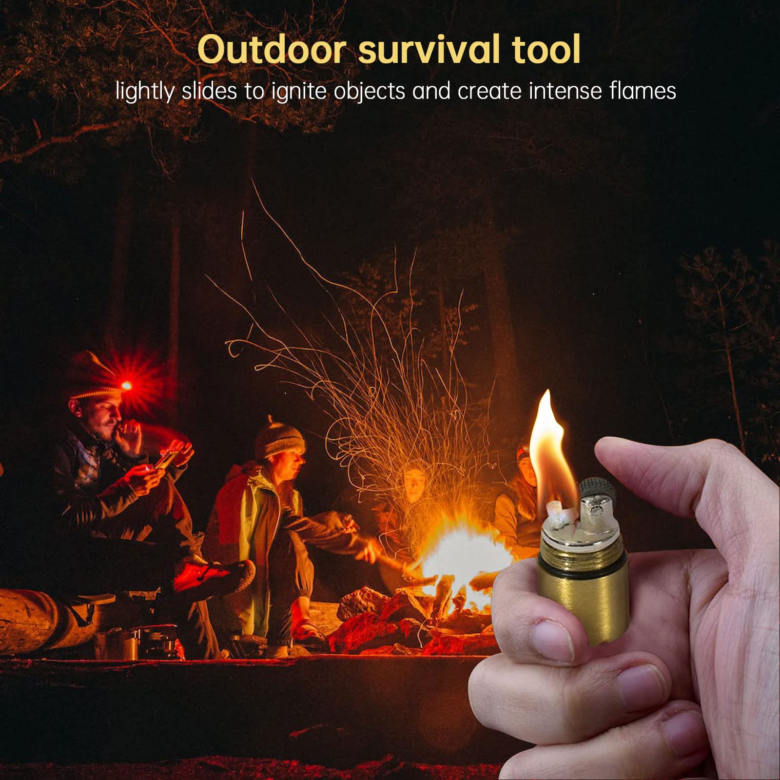 Zestaw narzędzi survivalowych! Mini brzytwa, mini lampa naftowa, narzędzia kempingowe i turystyczne, odpowiednie do aktywności na świeżym powietrzu.